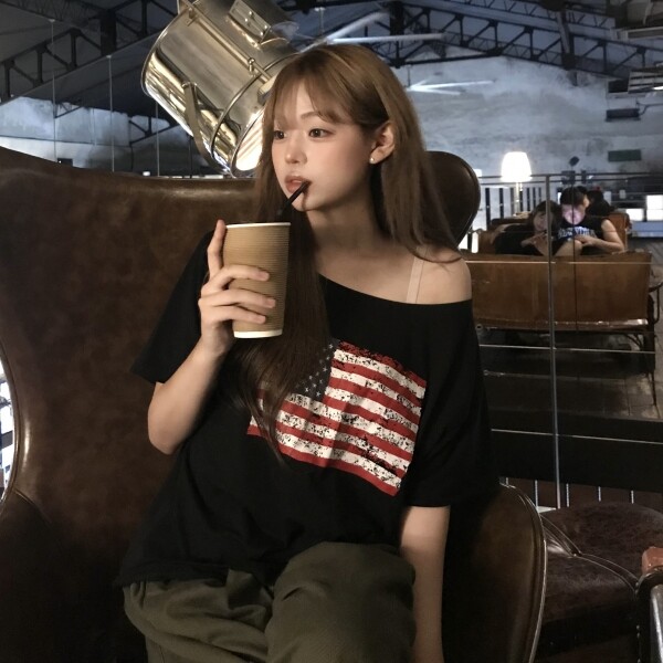 틴스튜디오,sommelier 성조기 원오프 반팔티